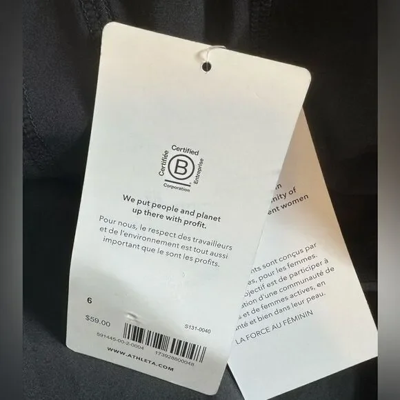 NWT New ATHLETA All Day Skort Skirt Short Combo Black 6 - Picture 8 of 9